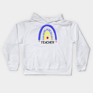 Rainbow Teacher Kids Hoodie